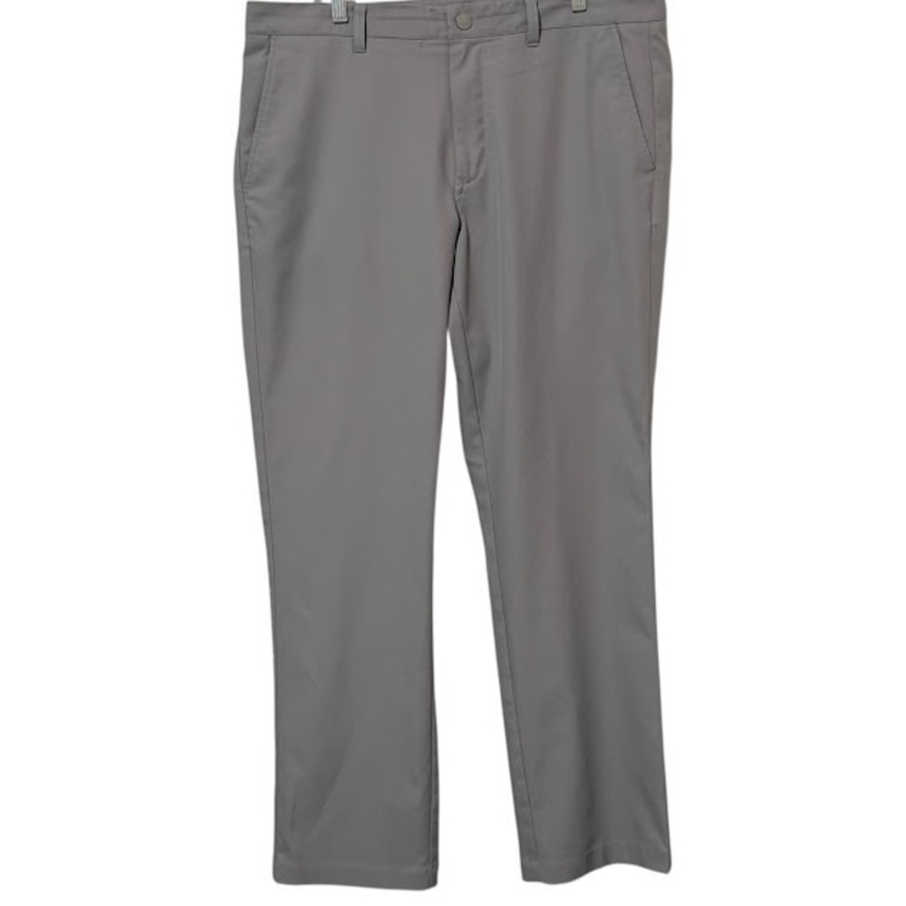 Bonobos Golf Gray Highland Tour Straight Leg Performance Chino Pants Men 36 x 32